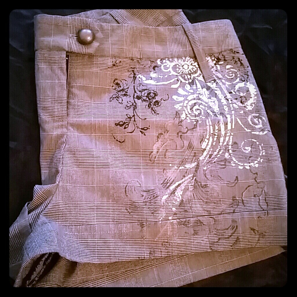 FANG grey cuffed shorts